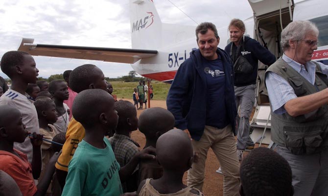 MArio Calabresi in Uganda con Medici con l'Africa Cuamm
